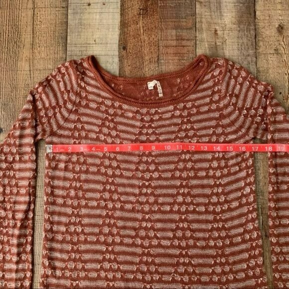 Willow and clay womens size x-small orange long sleeve knit tunic sweater - Picture 2 of 7